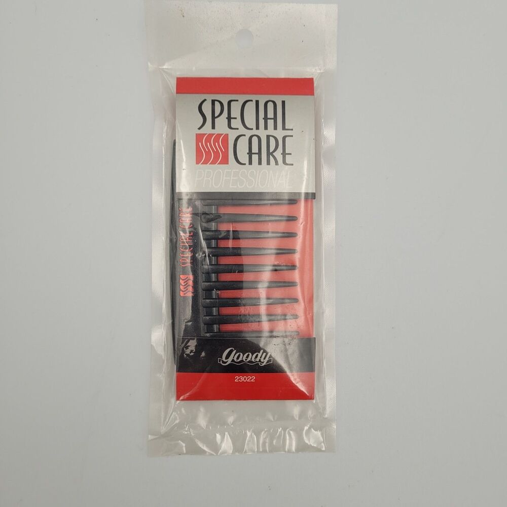 1996 Goody Special Care Professional Lift 23022 Black Comb Pick Detangler USA